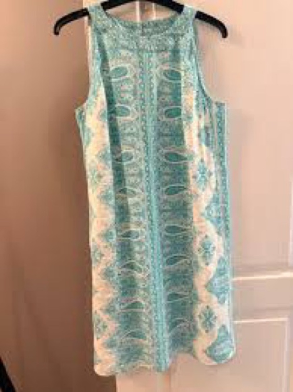 J. Jill Aqua Patterned Midi Beach Dress